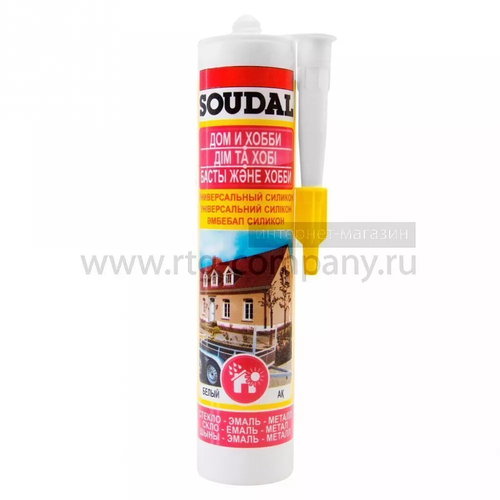 Герметик силиконовый "SOUDAL" белый Морозостойкий 280 мл