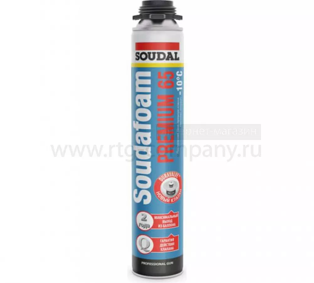 Пена монтажная SOUDAL PROFESSIONAL PREMIUM 65 (820 мл) всесезонная (уп.12 шт) 199002