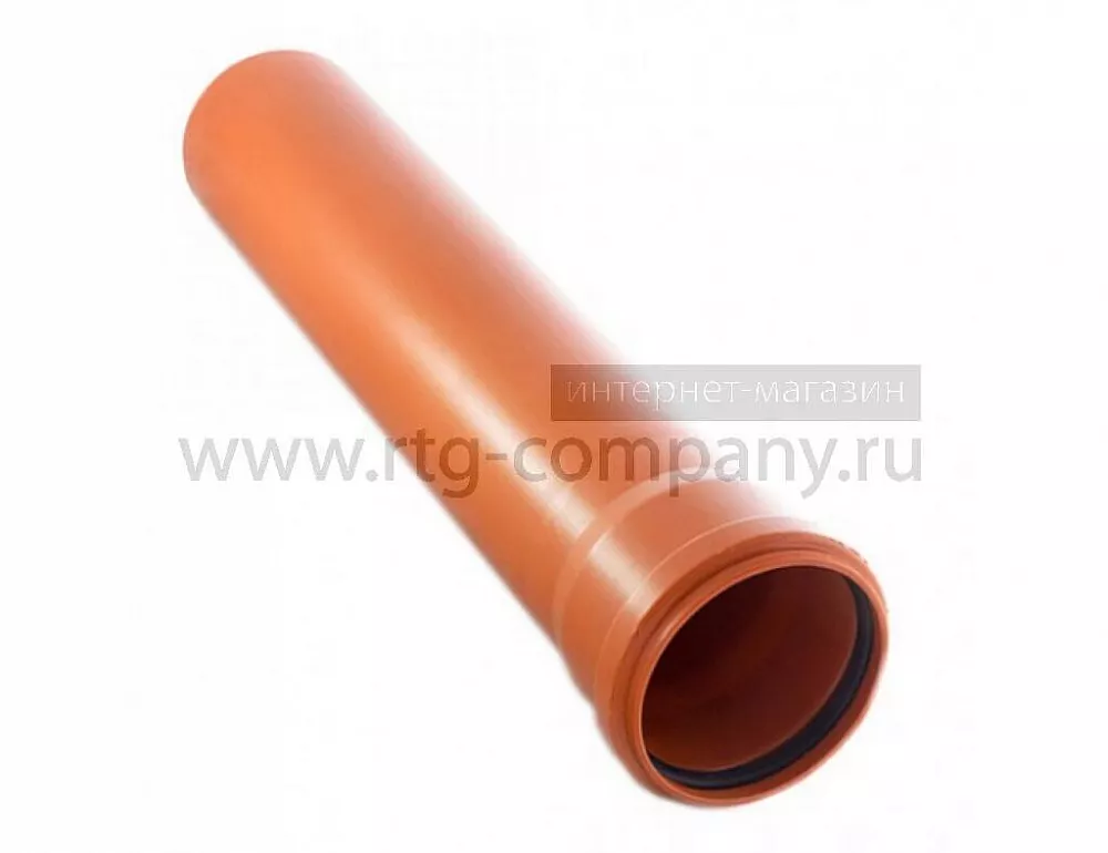 Труба канализационная ПП 160*4,9*5000 мм SN4 с раструбом рыжая (наружная) (уп.3 шт)