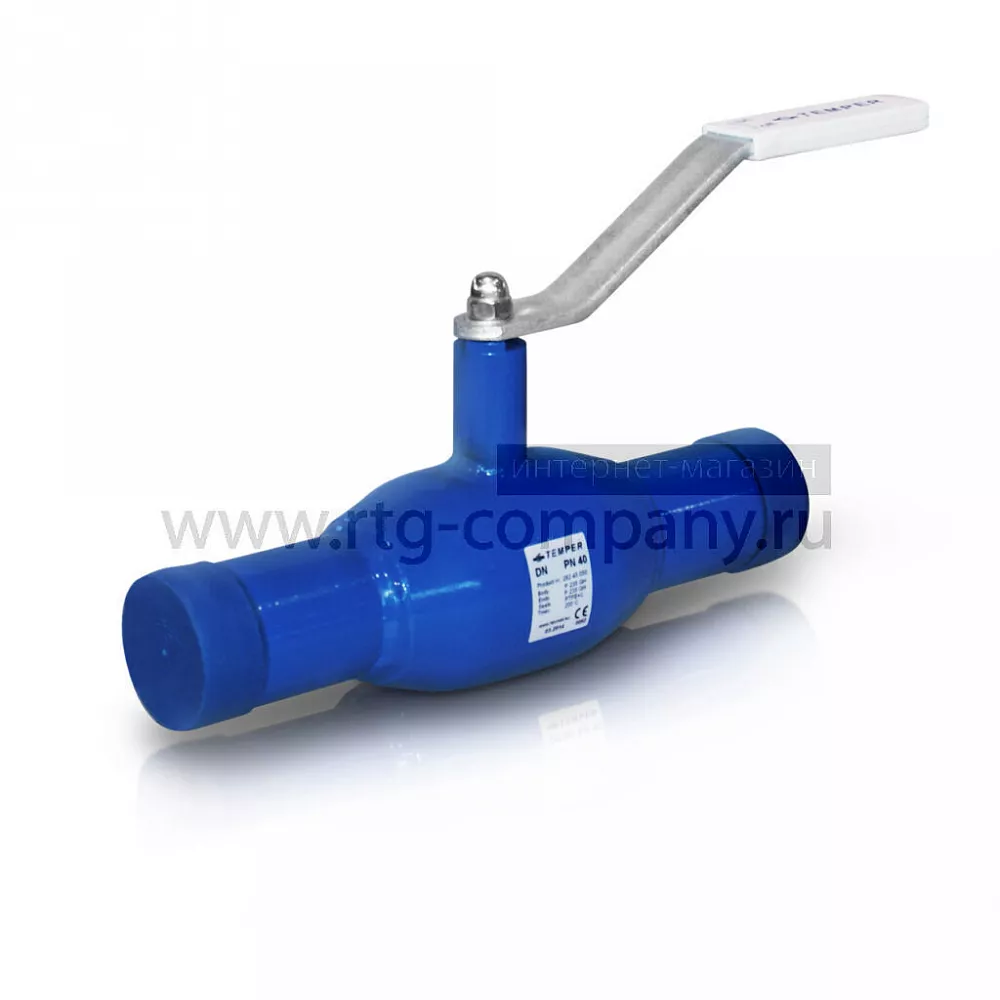 Кран шаровый под приварку TEMPER Ру 40 DN 50 (КШЦП) сталь 20 (Россия)